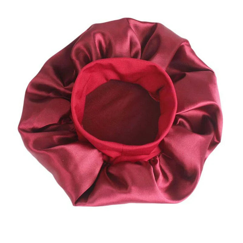 Everyday Satin: Women's Solid Stretch Bonnet - Sleek Hair Hat for Beauty and Daily Wear