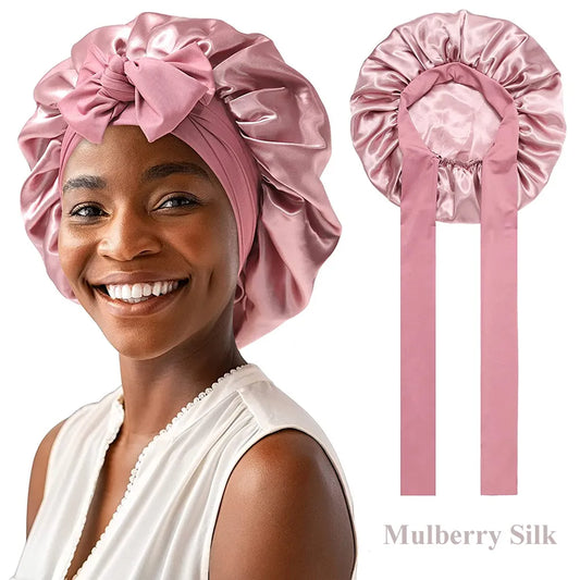Luxe Silk Sleep Cap - Gentle & Spacious for All Hair Types