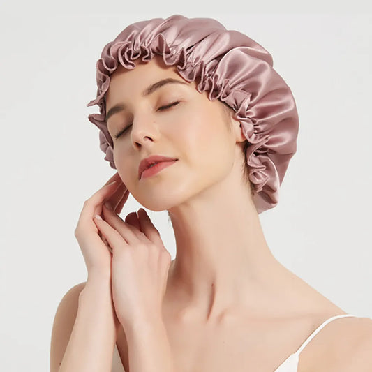 Pure Mulberry Night Cap - Soft Hair Wrap for Women with Comfort Band